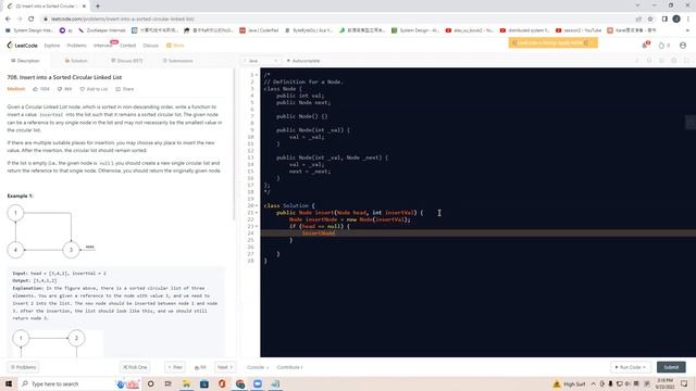 708. Insert into a Sorted Circular Linked List смотреть онлайн