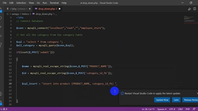 FETCHING RECORDS FROM DROPDOWN AND INSERTING INTO DATABASE IN PHP смотреть онлайн