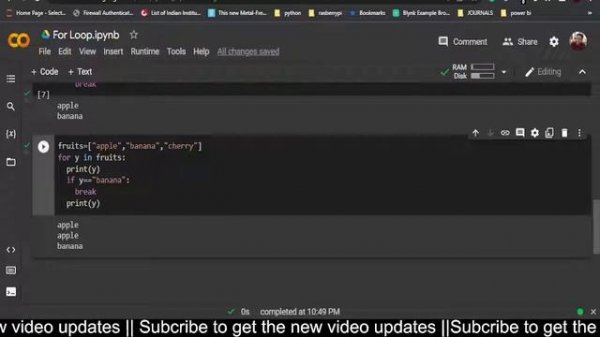 For Loop in Python || Python for beginner