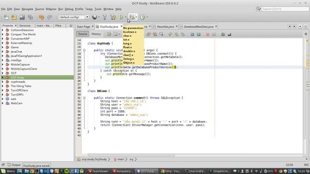Java: JDBC connection.getMetaData()/ смотреть онлайн