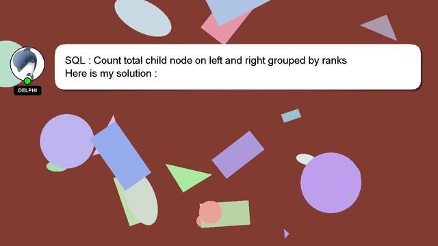 SQL : Count total child node on left and right grouped by ranks смотреть онлайн