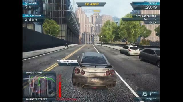 Гоняю на Nissan GTR Egoist в среде NFS Most Wanted 2012 смотреть онлайн
