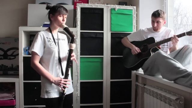 Bass Recorder  Guitar  - Morning mood Nastya Maslova  Grisha
