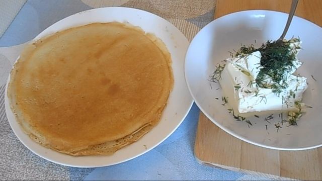 Блины с красной рыбой и творожным кремом.Быстро. Просто.Вкусно. смотреть онлайн