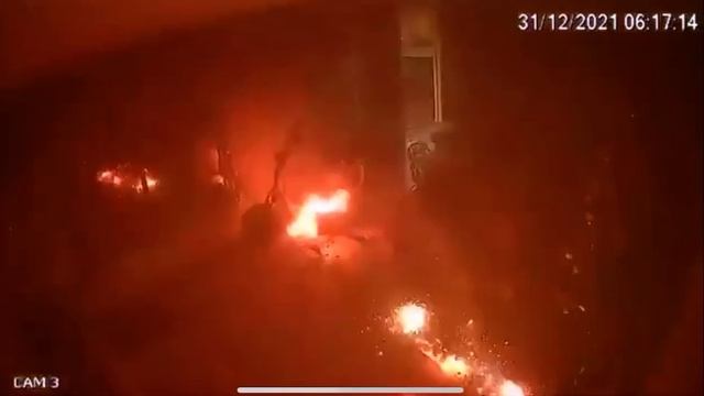 Shocking Electric Scooter Fire Explosion While Charging Inside Room смотреть онлайн