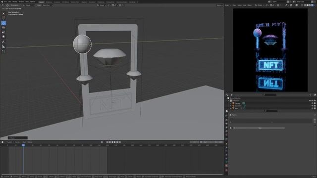 NFT neon card template for Blender (.blend file + tutorial) смотреть онлайн