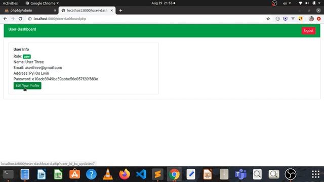 29 Display Useradmin dashboard Info From Database instead of SESSION Data - PHP Myanmar Programming смотреть онлайн