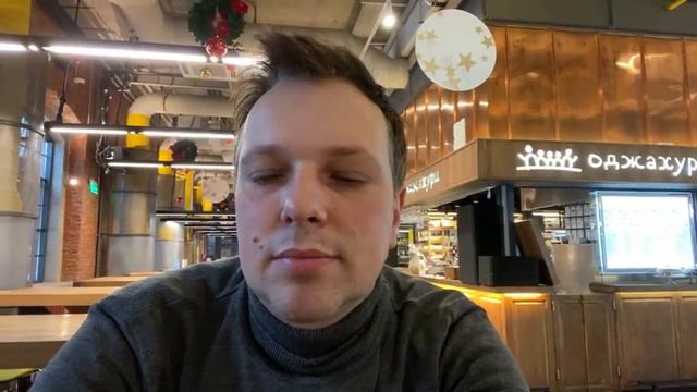 Breakfast at DEPO Food Mall. Moscow Russia  Baklykov. Live IRL