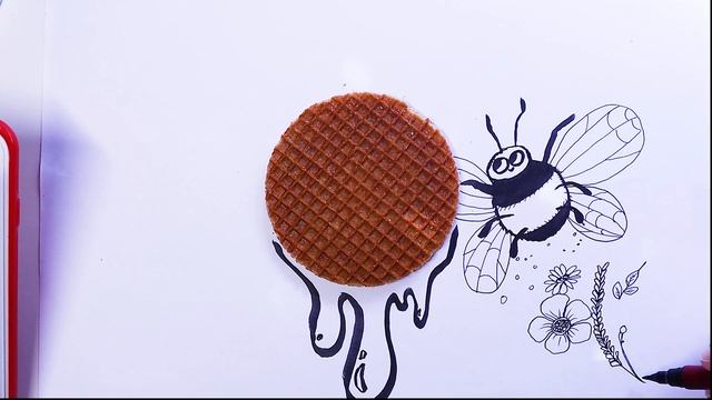 Boost your imagination by drawing with food / A WAFFLE / COMMENT DESSINER AVEC UNE GAUFFRE : ) ! смотреть онлайн