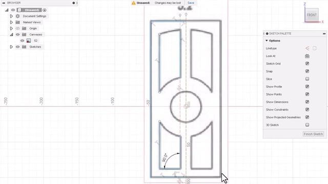 how to turn image reference to 2d sketch door then 3d model in fusion 360 52 смотреть онлайн