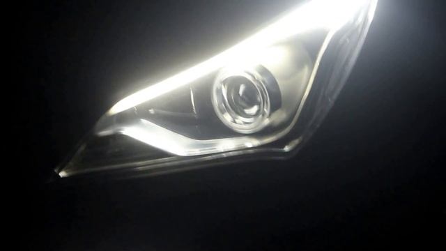 Первые светодиодные (LED) ресницы в Hyundai Solaris своими руками смотреть онлайн