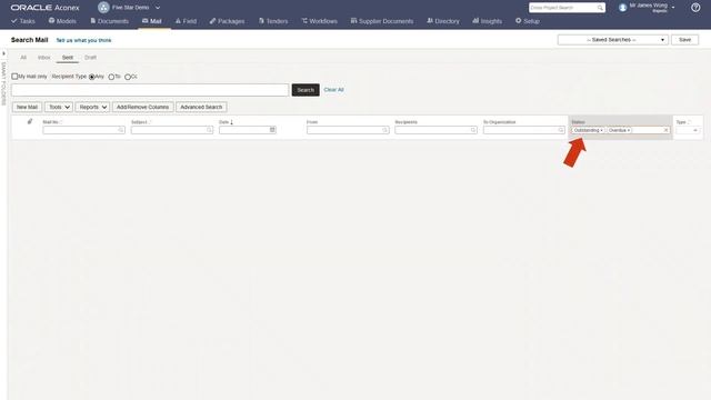 8.1.2 - Using the mail status effectively in ACONEX || Oracle ACONEX Complete Course смотреть онлайн