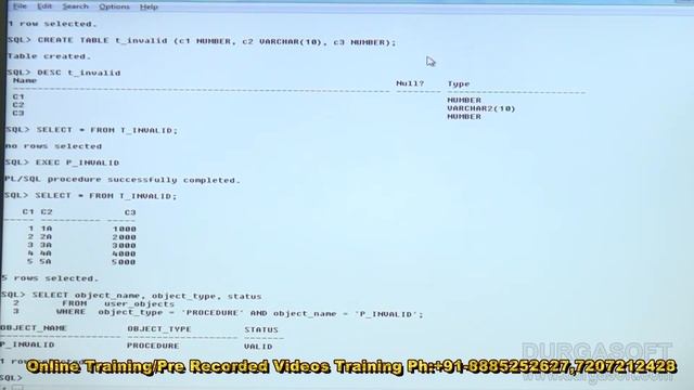 Oracle Tutorial||onlinetraining||pl/sql|| Invalid Objects by Basha смотреть онлайн