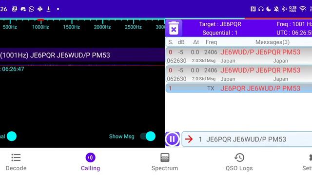 Smartphone FT8 Demonstration Of FT8CN