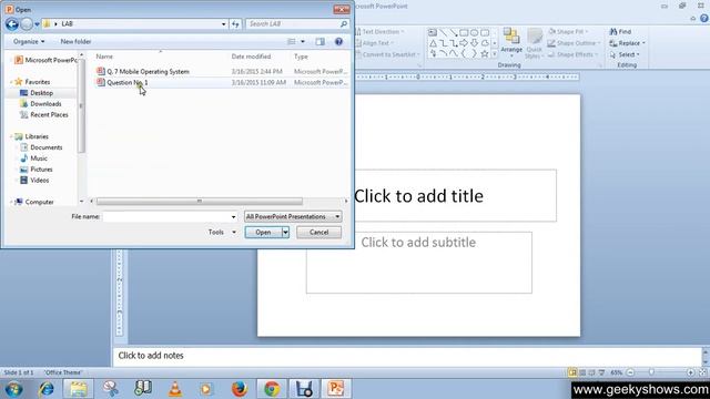 Microsoft PowerPoint 2010 Open an Exisiting Presentation смотреть онлайн