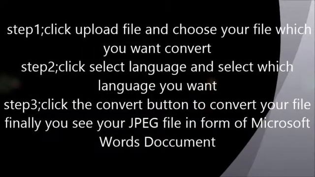 how to convert JPEG file to Microsoft Word Doccument by online смотреть онлайн