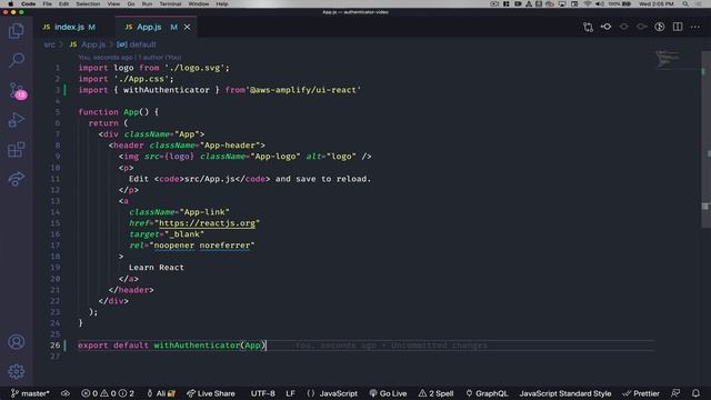 Create a React Authentication Flow with AWS Amplify смотреть онлайн