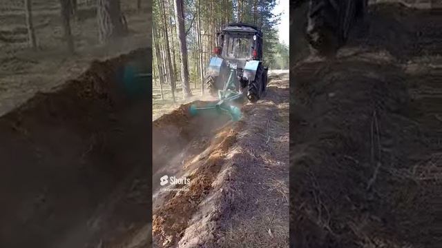 Обновление противопожарных полос плугом ПКЛ-70Д Леспромресурс смотреть онлайн