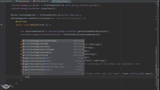 #3 Register Activity | Login & Register Android App using Firebase Authentication with Database смотреть онлайн