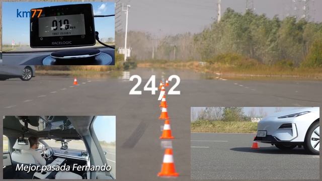 Geely Galaxy E8 2024 - Maniobra de esquiva (moose test) y eslalon | km77.com смотреть онлайн