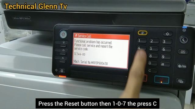 HOW TO RESET & FIX ERROR CODE SC544-00 | RICOH MPC305, MPC306,MPC406 | COLOR MACHINE. смотреть онлайн