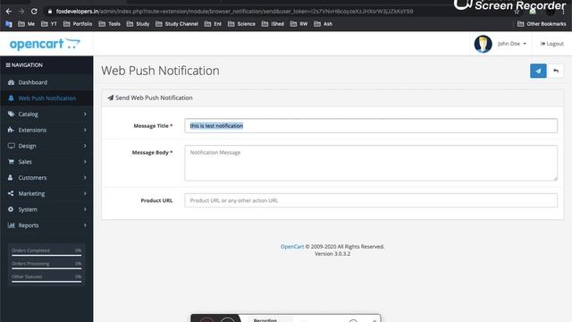 web push notification for Opencart смотреть онлайн
