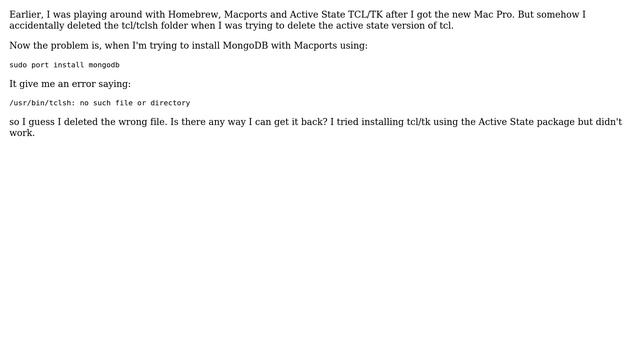tcl/tk on mac os, Python IDLE won't start and Macports not working properly смотреть онлайн