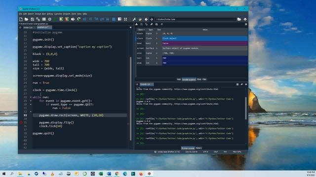 2: Draw a Ball on the Game Space, Pygame, Python смотреть онлайн
