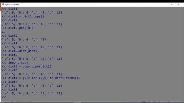 How to copy a dictionary in Python смотреть онлайн