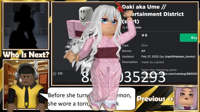 Demon Slayer: Kimetsu no Yaiba - Daki Roblox Outfit Tutorial смотреть онлайн