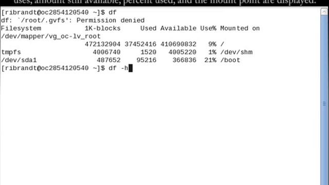 Linux Command (Df) смотреть онлайн