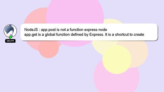 NodeJS : app.post is not a function express node смотреть онлайн