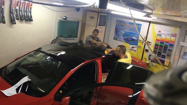 Оклейка крыши авто в пленку чёрный глянец смотреть онлайн