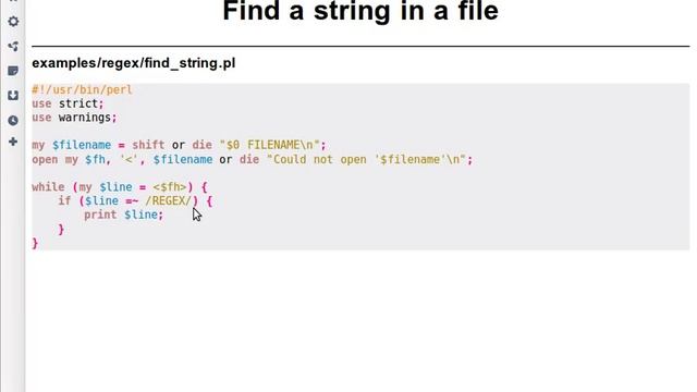 Beginner Perl Maven tutorial: 8.4 - finding a string in a file смотреть онлайн