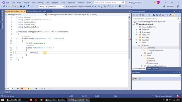 17- Area kullanımı Admin paneline giriş - ASP.NET MVC MySQL Eğitimi смотреть онлайн