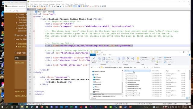 Tutorial bootstrap 5 - 001 bootstrap 5 setup смотреть онлайн