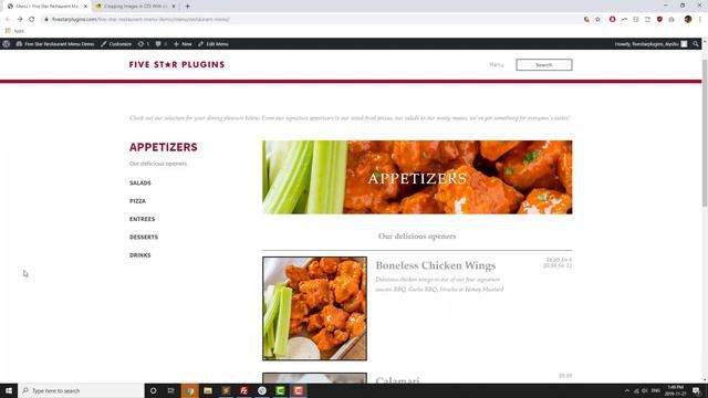 Five-Star Restaurant Menu - WordPress Plugin смотреть онлайн