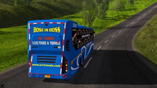 SVR TRAVELS Volvo Starz B11R AC Sleeper Bus Amazing Driving In HAIRPIN BEND ROAD? | Indian Bus Mods смотреть онлайн