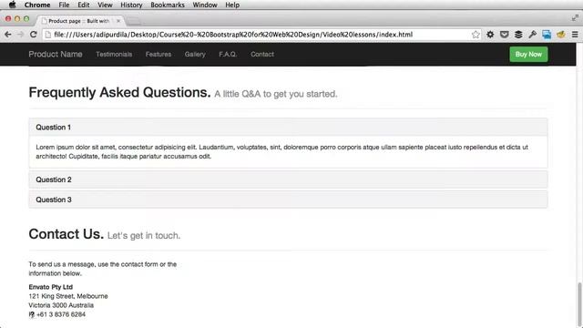Bootstrap 3 for Web Design 5 4 Q&A and Contact Form смотреть онлайн
