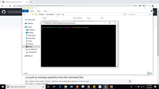 GitHub Windows 10 - Git tutorial #3 смотреть онлайн