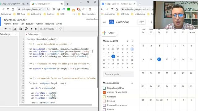 Crear eventos en Google Calendar desde Google Sheets смотреть онлайн