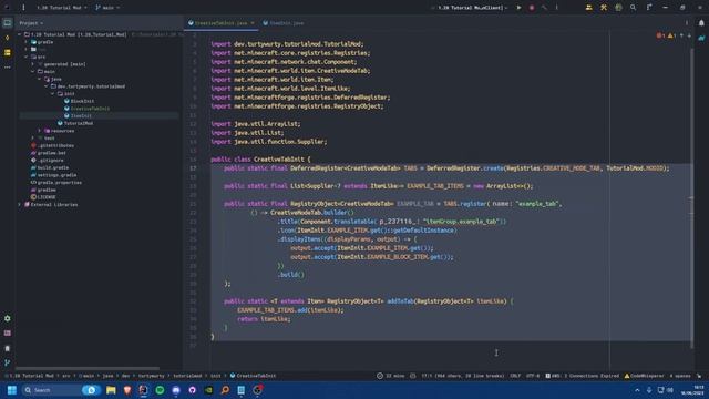 1.20 Minecraft Forge Modding Tutorial - Creative Tabs смотреть онлайн