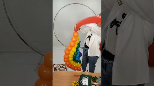 Как сделать радугу из шаров? смотреть онлайн
