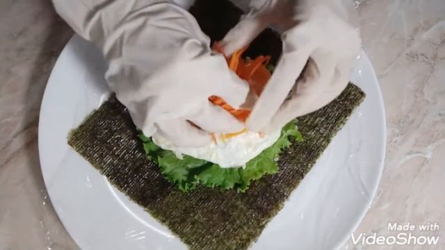 Кимпаб Сэндвич! Вкусная Полезная Здоровая еда! Ланч детям! ЗОЖ! Похудеть просто!김밥 샌드위치. смотреть онлайн