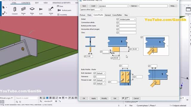 Tekla Structures Tutorial 58 | How to Create Stay Connection in Tekla Structures смотреть онлайн