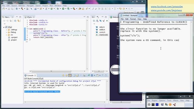 C Programming - Undefined Reference To CLRSCR смотреть онлайн