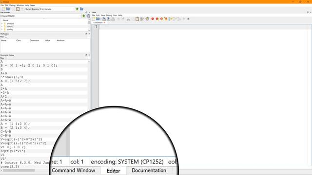 GNU Octave Script Editor and Command Window in Same Window Layout Like Matlab смотреть онлайн
