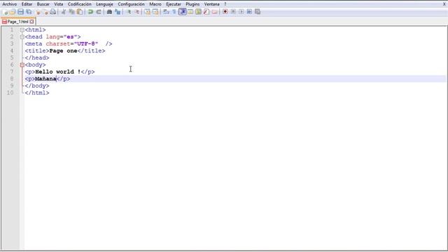 Notepad++ : My First Web Page (UTF-8) смотреть онлайн