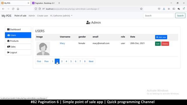 #82 Pagination 6 | Simple point of sale app in php & javascript | Quick programming tutorial смотреть онлайн