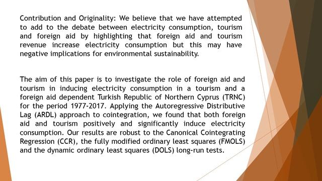 Foreign Aid and Tourism Induced Electricity Consumption EEL 2021 91 20 26 смотреть онлайн
